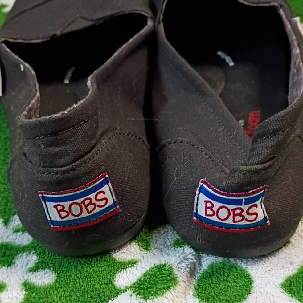 Skechers BOBS Black Slip-On Shoes - Picture 3 of 5